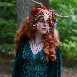 Keyleth Cosplay, Costume, Circlet, and Antlers by @emmaj.cosplay (Instagram) ||  Photography by @jhanvaer (Instagram)