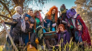 The Mighty Nein || Jester Cosplay by @sunny.cosplay_ || Yasha Cosplay by @katiesimrell || Caleb Cosplay by @ustrina.rising || Nott Cosplay by @sarrasponda || Beauregard Cosplay by @poetess_cosplay || Caduceus Cosplay by @brondoescosplay || Mollymauk Cosplay by @triforce_of_procrastination || Essek Cosplay by @haaku.cos || Fjord Cosplay by @cmelka443 || The Traveler Cosplay by @drasilfaemir || Photography by @kuf_spawn