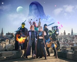 Jester Cosplay by @sunny.cosplay_ || Yasha Cosplay by @katiesimrell || Caleb Cosplay by @ustrina.rising || Nott Cosplay by @sarrasponda || Beau Cosplay by @poetess_cosplay || Caduceus Cosplay by @brondoescosplay || Fjord Cosplay by @cmelka443 || Photography and Edits by @saikotic.exe