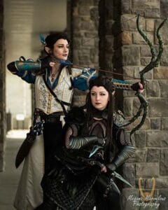 Vex’ahlia Cosplay by Nicole of Cathartic Creation || Vax'ildan Cosplay by ShaunaLee of EscapistCreations || Photography by Megan of Megans Marvelous Photography