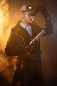 Percy Cosplay by Aaron Rivin  || Photography by Eric Carroll Coat || Mask by Minakess || Pepperbox by Ultima Props