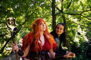 Keyleth Cosplay by @starry.jester.creations (Instagram) ||  Vax’ildan by @chasenwaterfalls (Instagram) || Photography by @snuggleduckling_photography (Instagram)