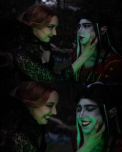 Laudna Cosplay by @goghcos || Delilah Briarwood Cosplay by @greathouseofdel ||  Photography by @lencar.art & @lumina.adv