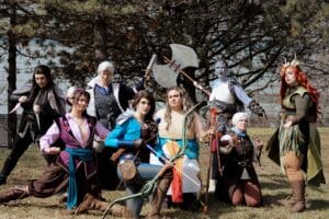 Vox Machina || Vax'ildan Cosplay by @cos.possum (Instagram)|| Vex'ahlia Cosplay by @cosplaymeg (Instagram) || Keyleth Cosplay by @roguecorvid (Instagram) || Percy Cosplay by @lindz_sews (Instagram) || Scanlan Cosplay by @faezelfox (Instagram) || Pike Cosplay by @dawnflare.cosplay (Instagram) || Grog Cosplay by @crittersncosplay (Instagram) || Cerkonos Cosplay by @thishasbeencary (Instagram) || Photography by @guessicos (Instagram)