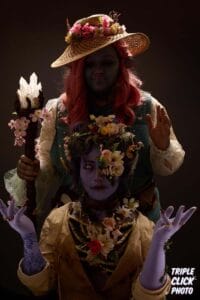 Mollymauk Cosplay by @connartistry (Instagram) || Caduceus Cosplay by @tokudoku (Instagram) || Photography & Edits by @tripleclickphoto (Instagram)